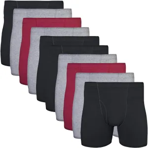 10 Pack Gildan Men's Covered Waistband Boxer Briefs