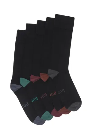 10 Pairs X Mens Bonds Business Socks Bamboo Black Crew Socks Work 20K