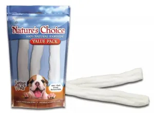 10" Nature's Choice White Rawhide Retriever Rolls, 3 pk