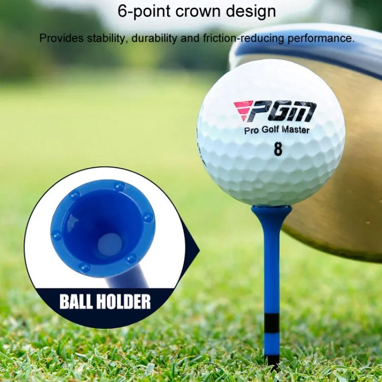 30pcs /Box PGM 83mm Golf Ball Tee Limit Scale Line Tee Ball Holder, Model: QT028-White