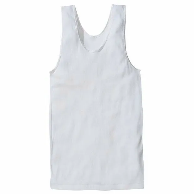 6 x Bonds Boys Kids White Chesty Vest Cotton Singlets