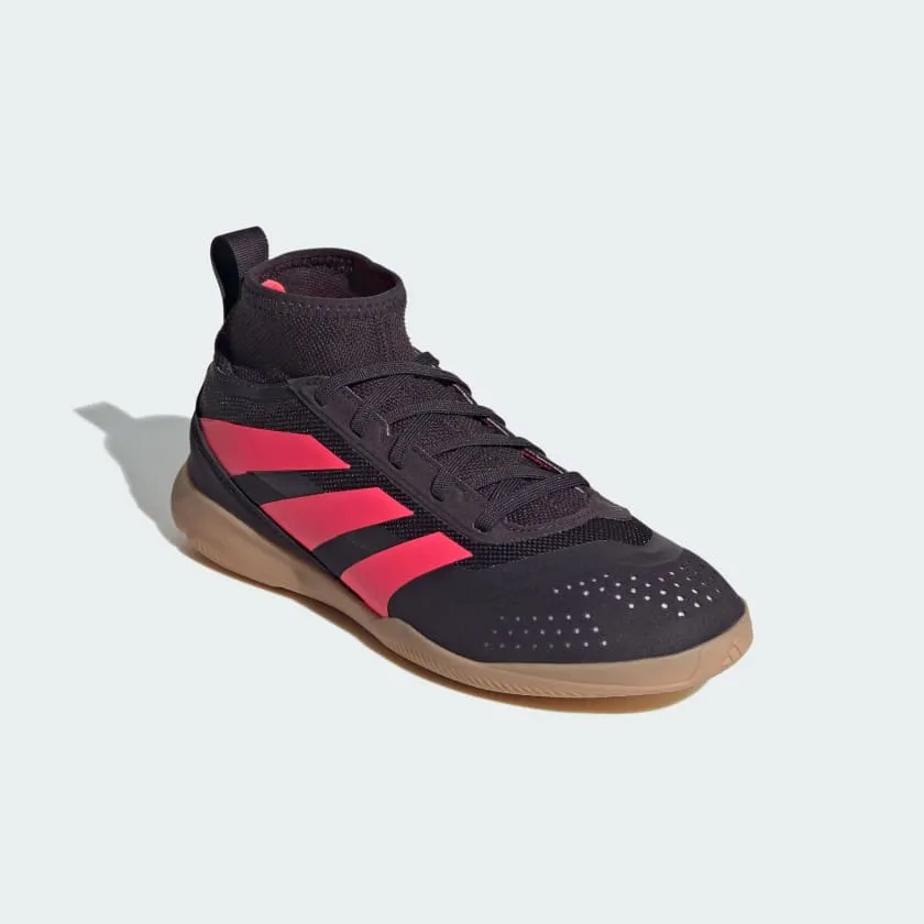 ADIDAS KID'S PREDATOR LEAGUE BLACK/GUM INDOOR FOOTBALL SHOES