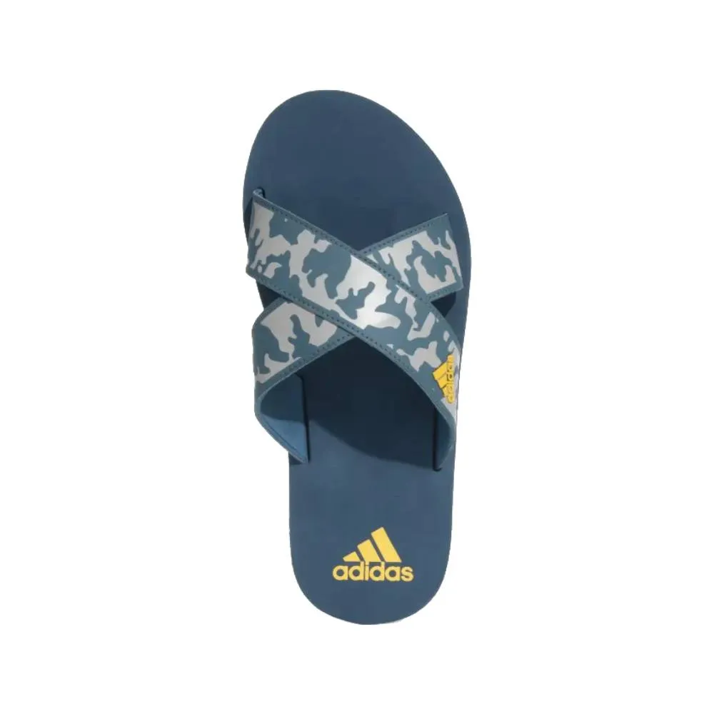 Adidas Men's Distincto Flip Flops Slipper (Wild Teal/Dove Grey/Active Gold)