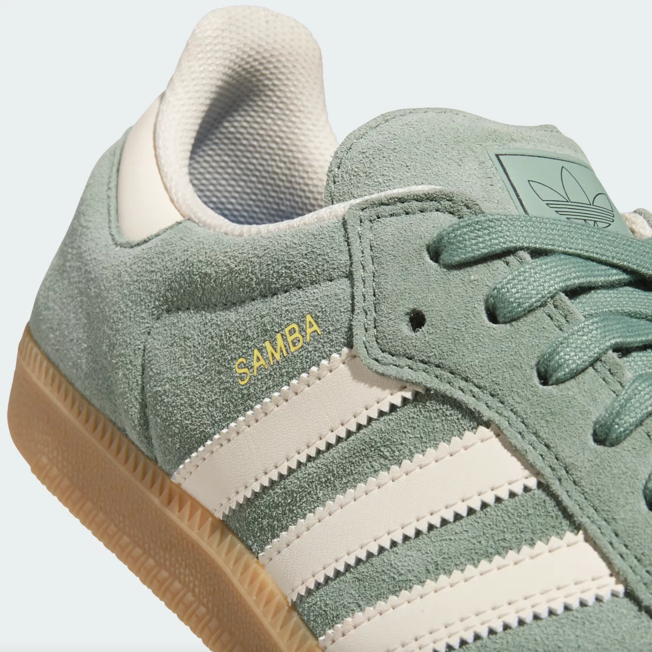 ADIDAS SAMBA ADV SILVER GREEN / WONDER WHITE