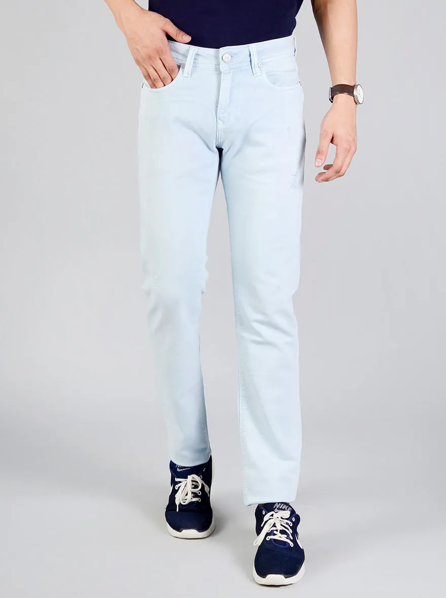 Air Blue Solid Slim Fit Jeans | JadeBlue