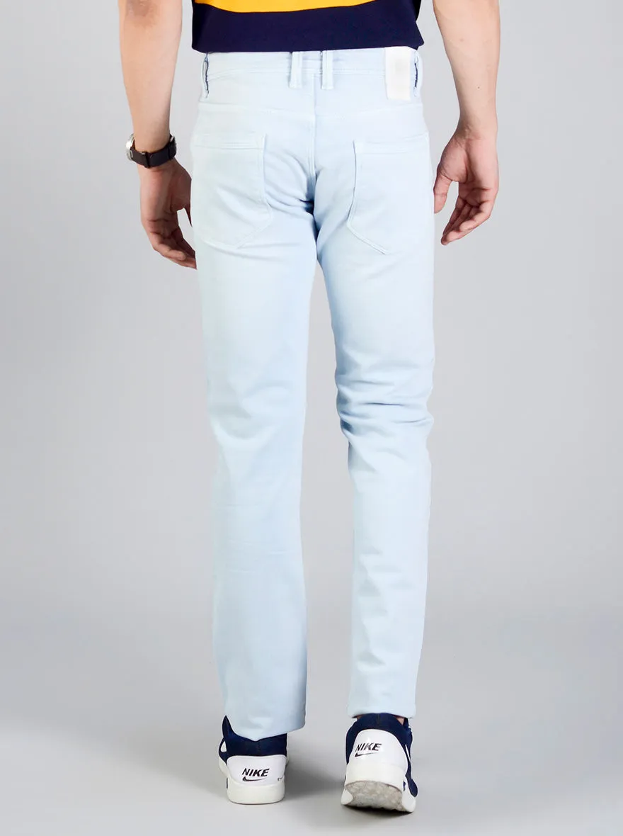 Air Blue Solid Slim Fit Jeans | JadeBlue