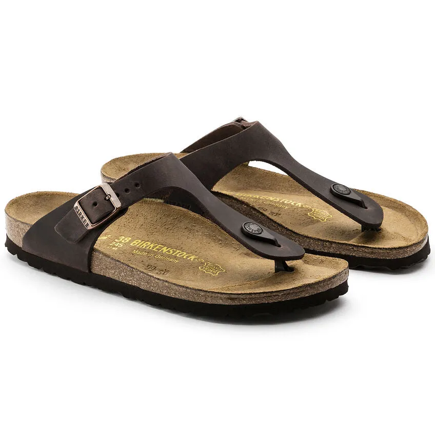 Birkenstock Gizeh Oiled Leather/Suede Sandal (Women's) Habana 0743831