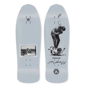 Black Label 10" JOHN AND JEFF FOREVER Grey Dip Shaped Skateboard Deck