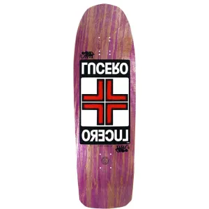 Black Label 10" LUCERO CROSS 2 SHAPED Purple Stain Skateboard Deck