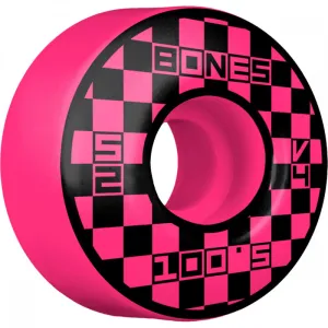 Bones 100's OG V4 Block Party 52mm 100A Pink