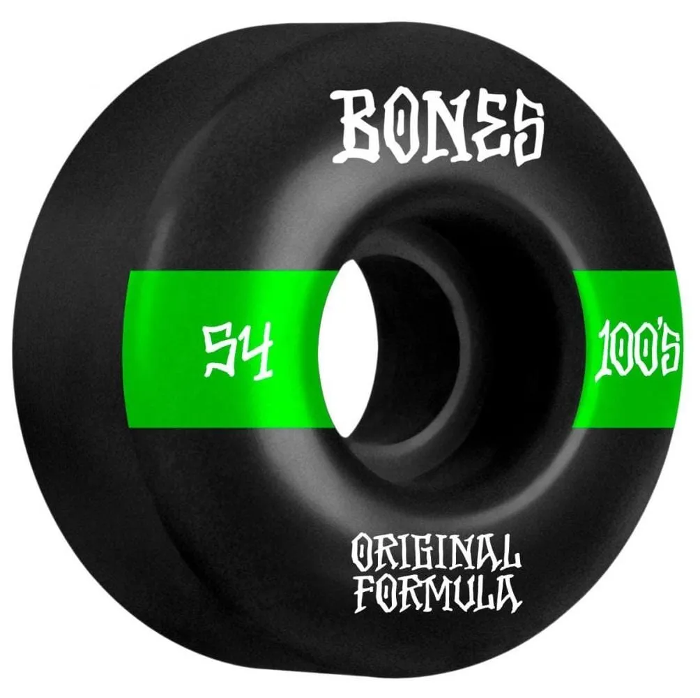 Bones 100's V4 Widecut Skateboard Wheels 54 MM 100 A