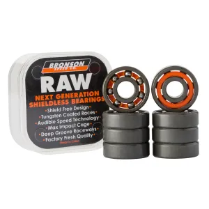 Bronson Raw Skateboard Bearings (8 Pack)