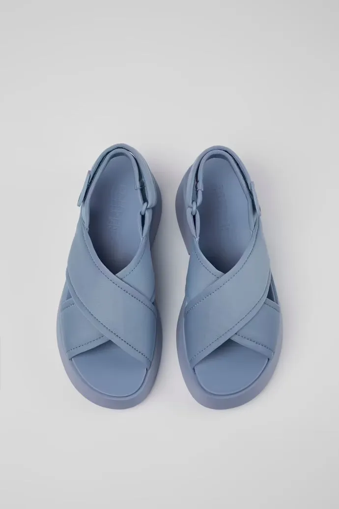 Camper Sandal: Tasha Blue Cross-strap