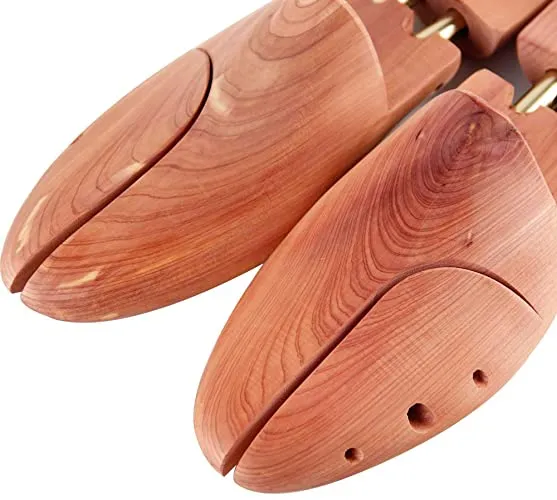 CEDAR SPACE | Cedar Shoe Trees for Men Adjustable Wooden Stretcher