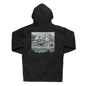 Chocolate Pixel Water Tower Hoodie Black