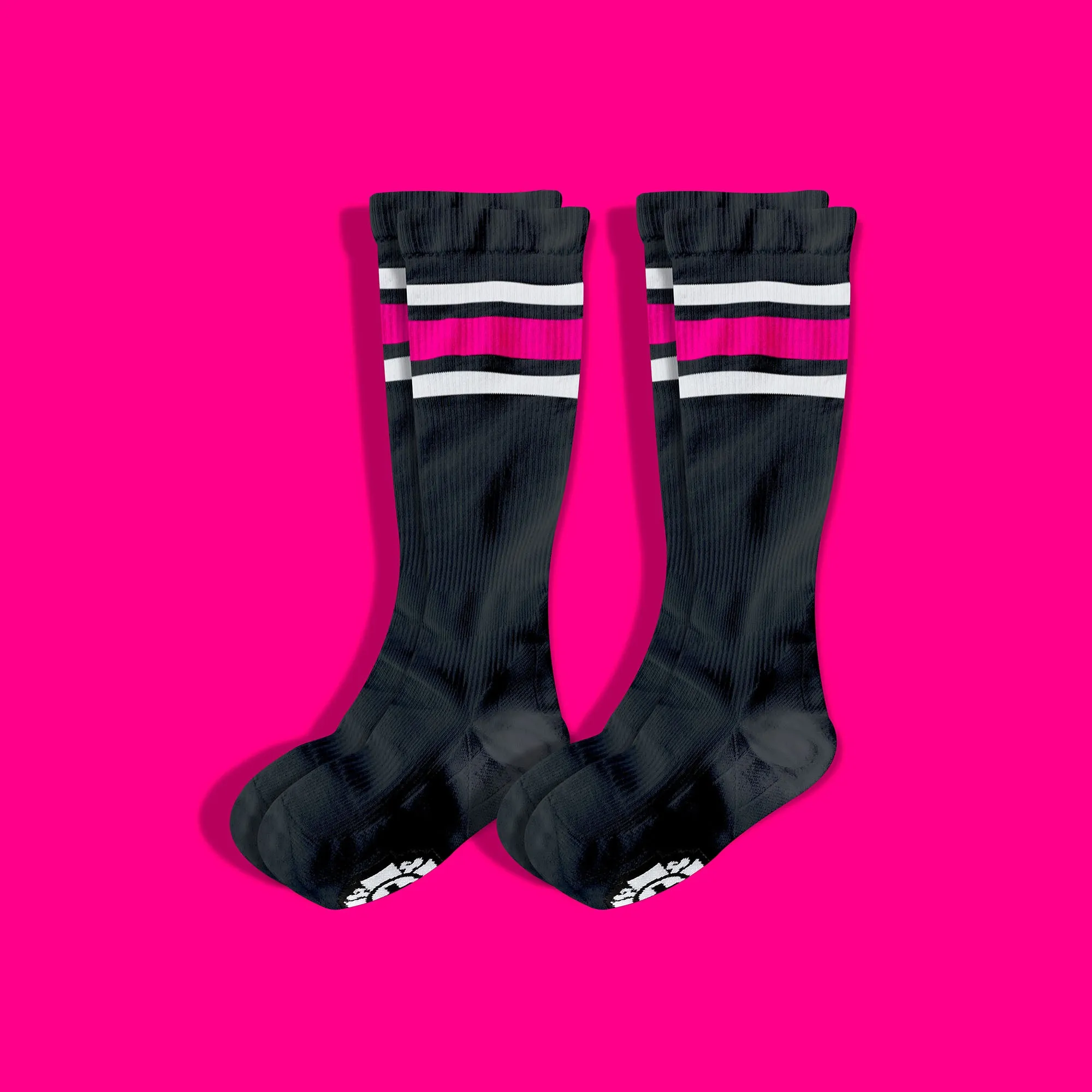 Compression Socks: PINK Stripes (2-Pack)