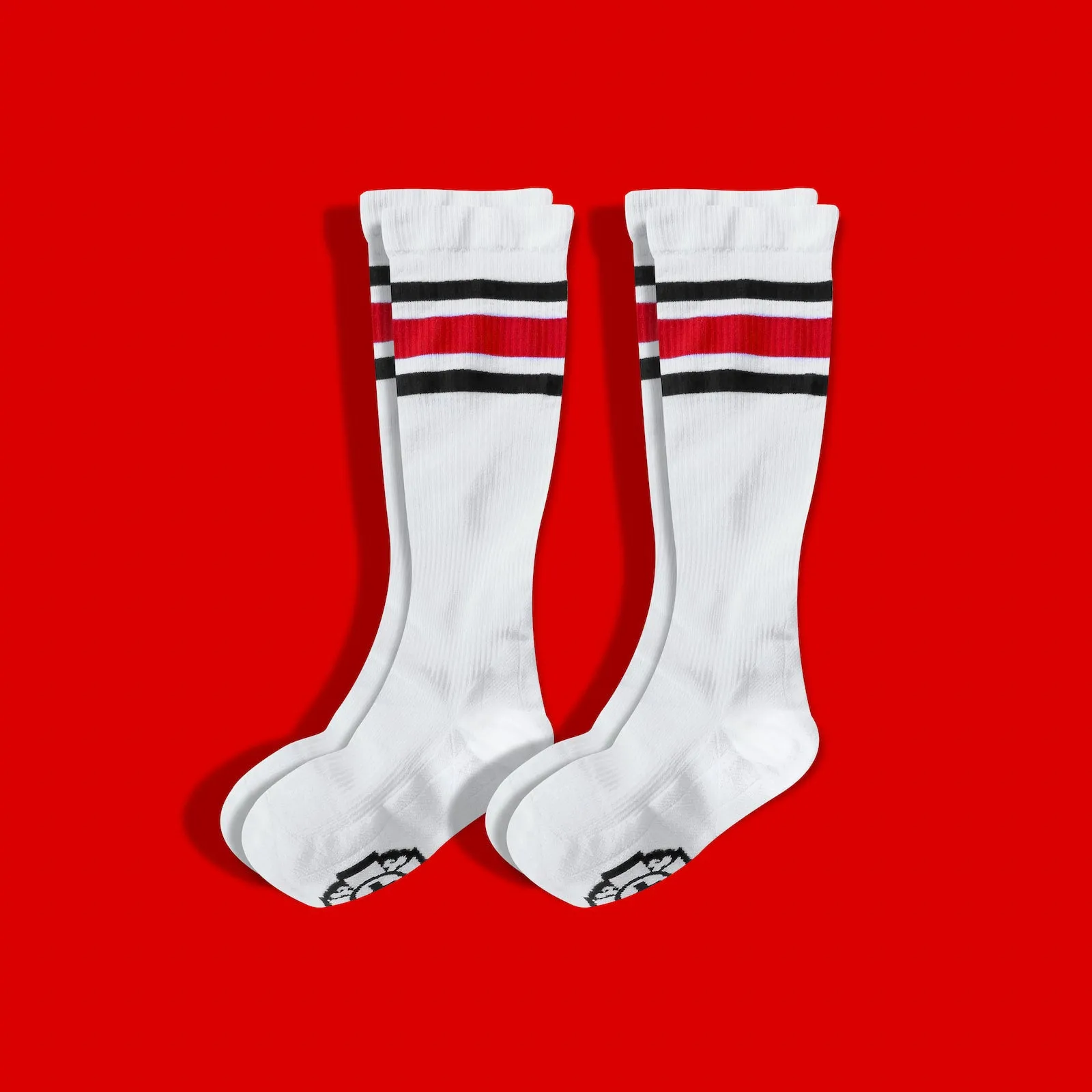 Compression Socks: RED Stripes (2-Pack)