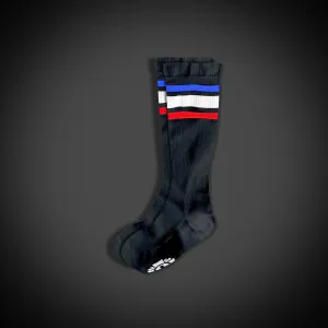 Compression Socks: RED WHITE BLUE Stripes (1-Pack)