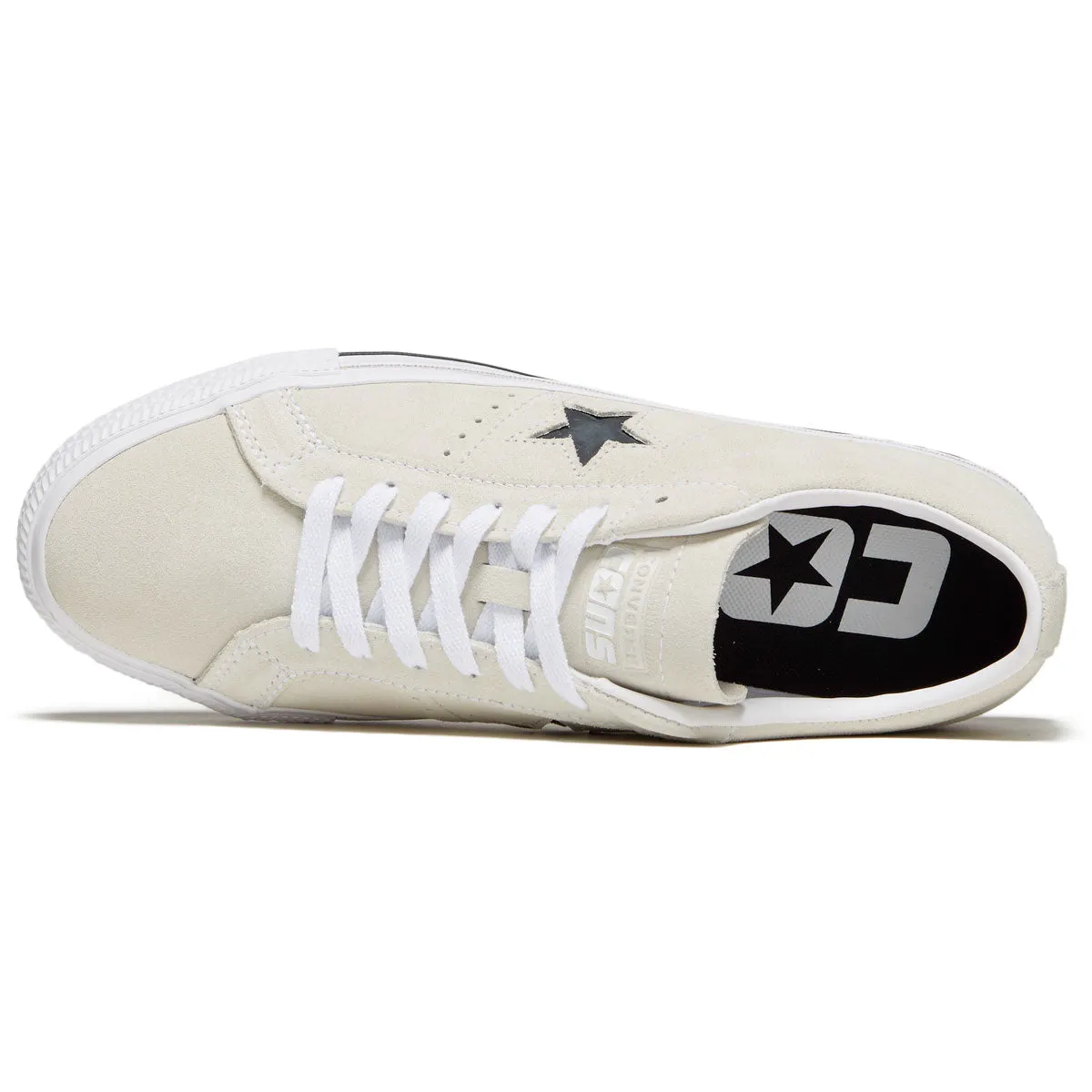 Converse One Star Pro Shoes - Egret/White/Black