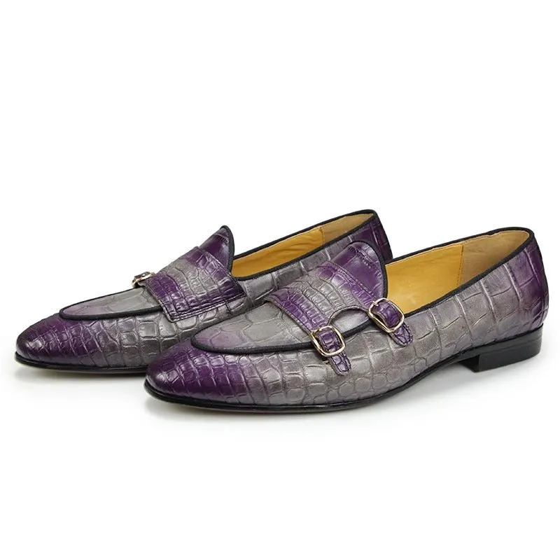 CrocLuxe Exotic Crocodile Slip-on Dress Shoes