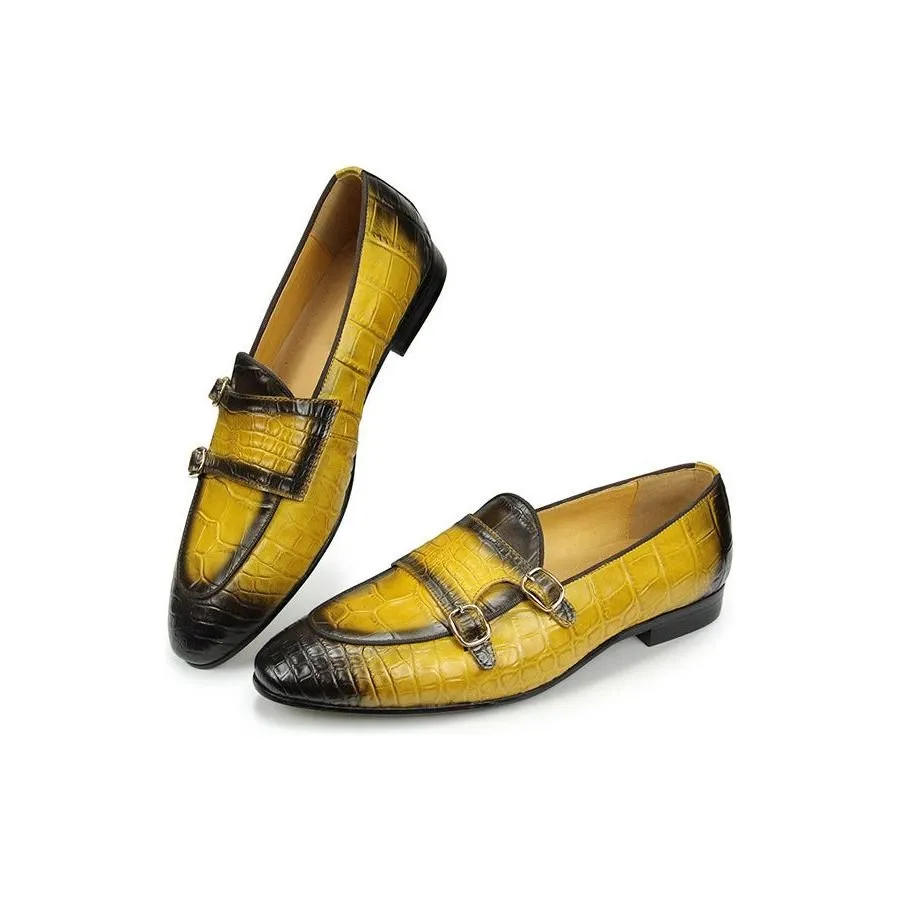 CrocLuxe Exotic Crocodile Slip-on Dress Shoes