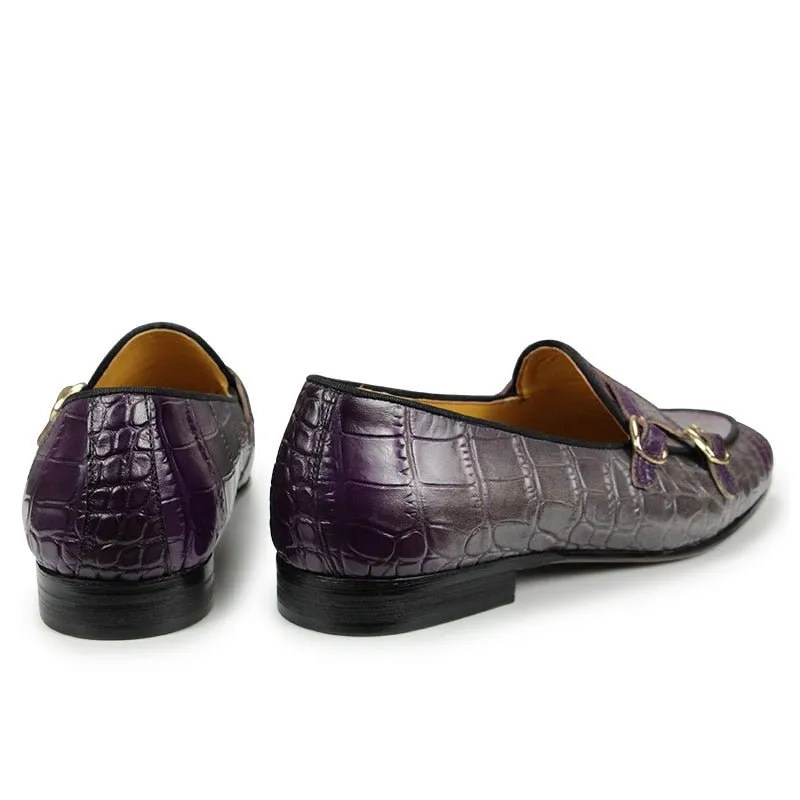 CrocLuxe Exotic Crocodile Slip-on Dress Shoes