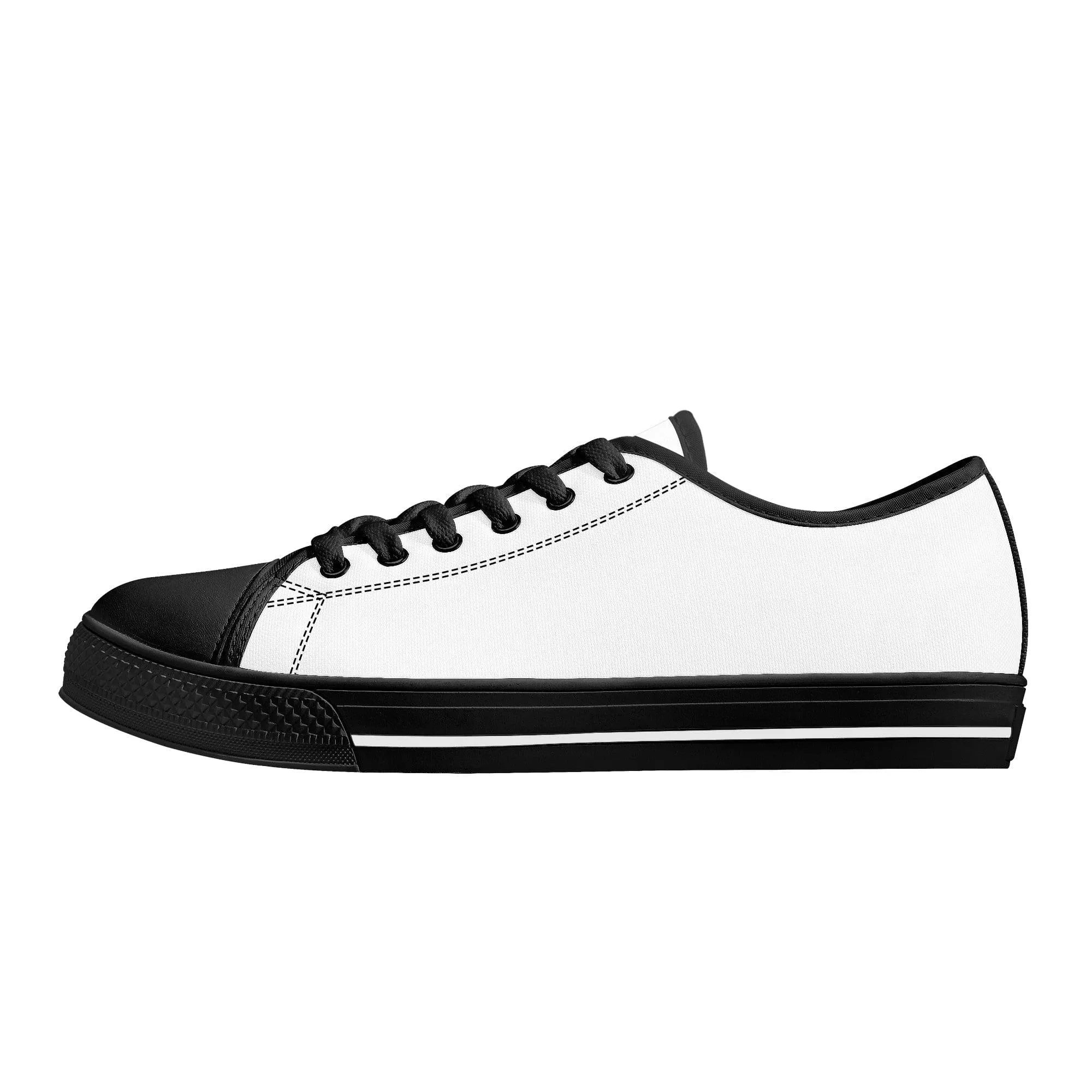 Custom Low Top Shoes Canvas - Black FXS