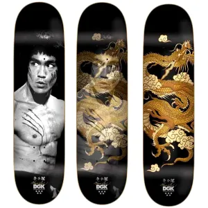 DGK x Bruce Lee Golden Dragon (Lenticular) Black Deck 8.25”