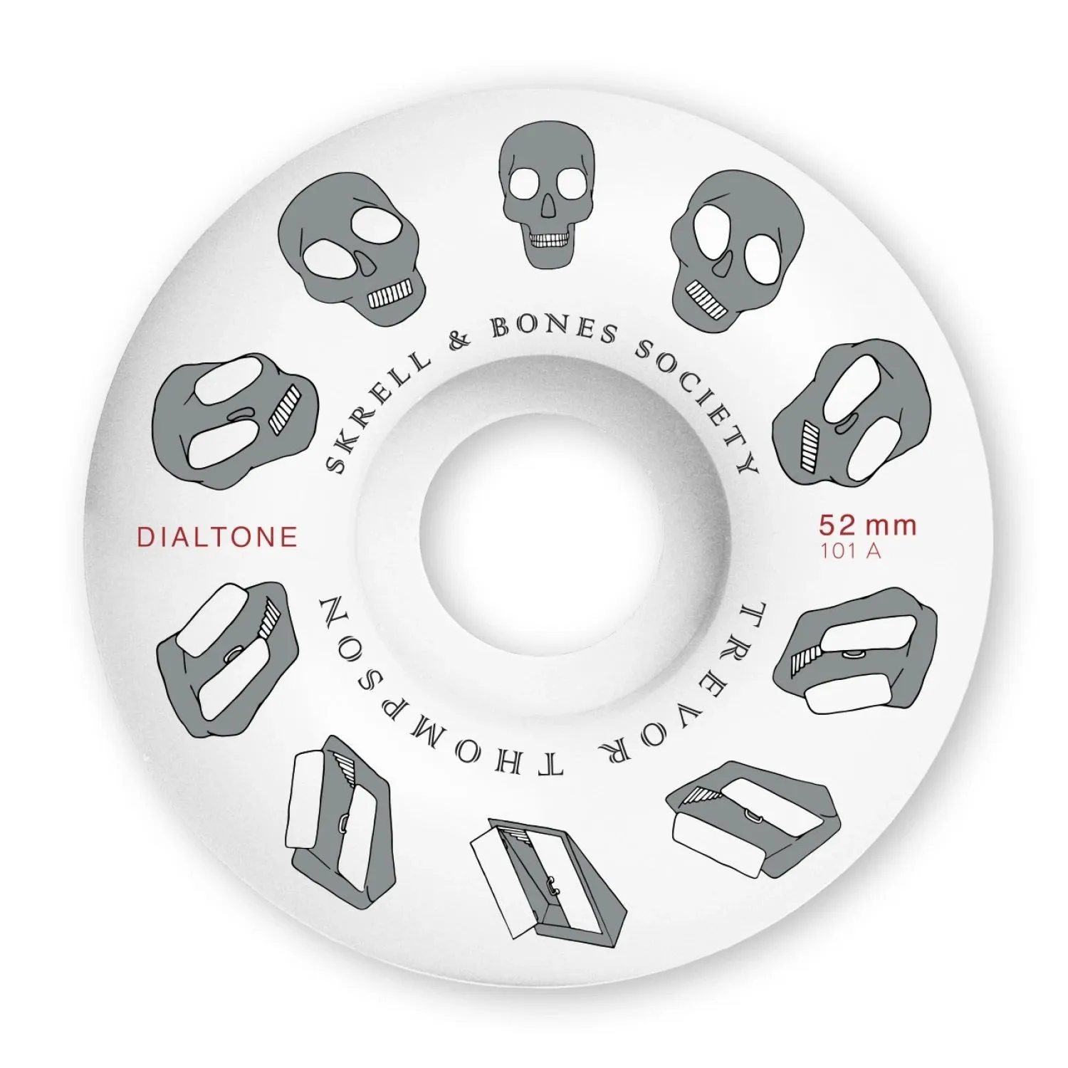 DIAL TONE WHEEL CO. THOMPSON SKRELL AND BONES WHEELS 52MM