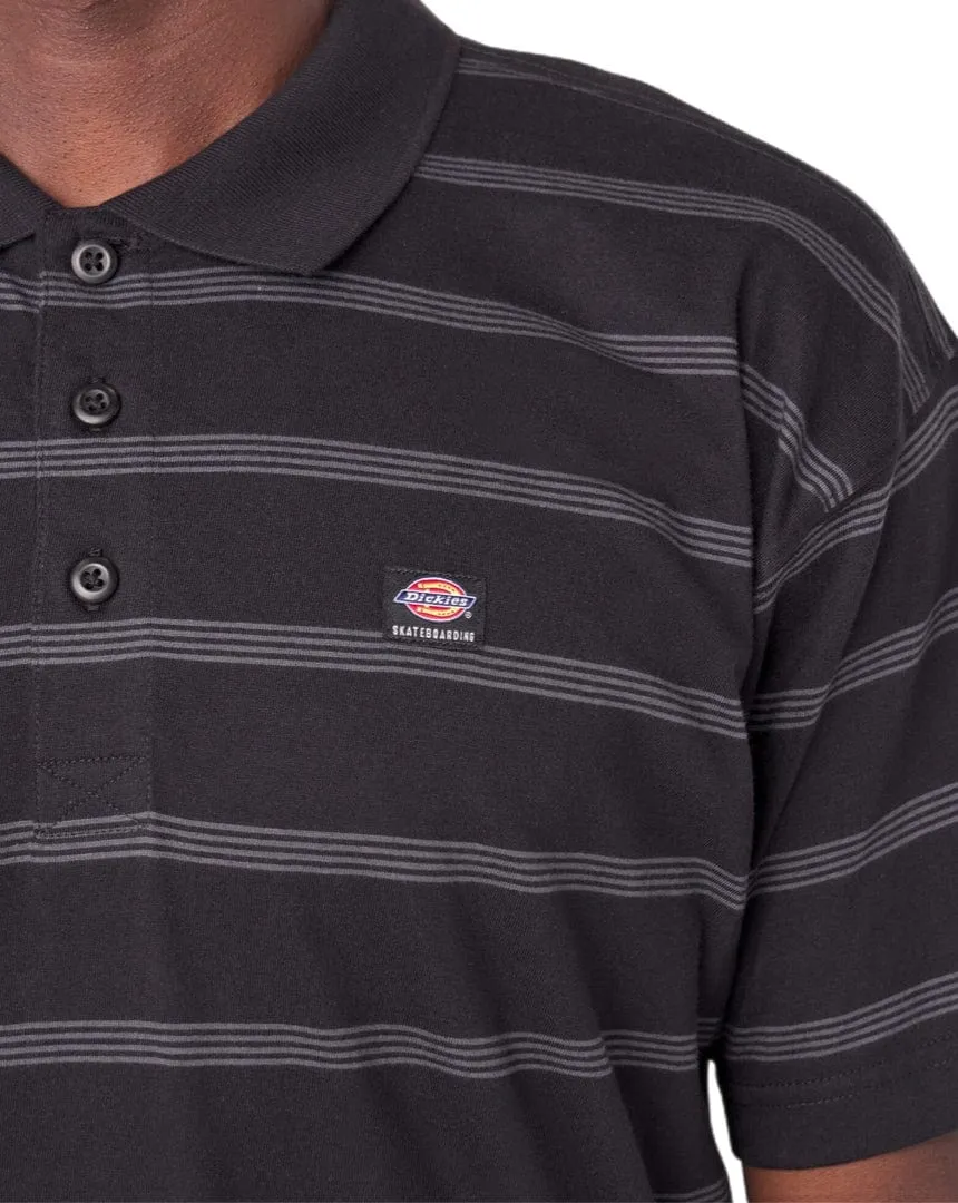 Dickies Skateboarding Striped Polo - Black Stripe