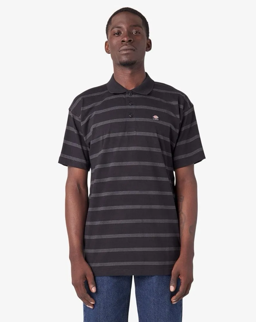 Dickies Skateboarding Striped Polo - Black Stripe