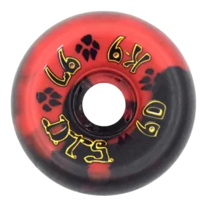 DogTown K-9 80s Wheels - 60mm x 97a - Red / Black Swirl