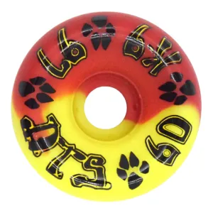 DogTown K-9 80s Wheels - 60mm x 97a - Red / Yellow Swirl