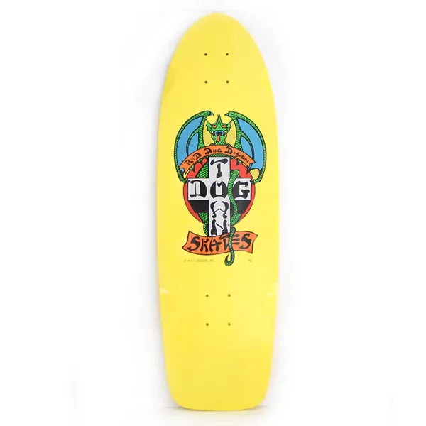 Dogtown Red Dog OG 70s Rider Deck 9" x 30.575" - Bright Yellow Full Dip