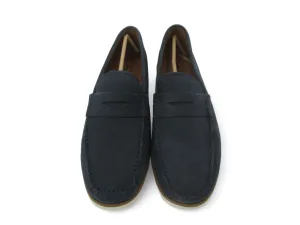 Dune London UK 10 Navy Blue Leather Moccasin Shoes Menswear | Preloved