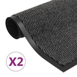 Dust Control Mats 2 pcs Rectangular Tufted 120x180 cm Anthracite