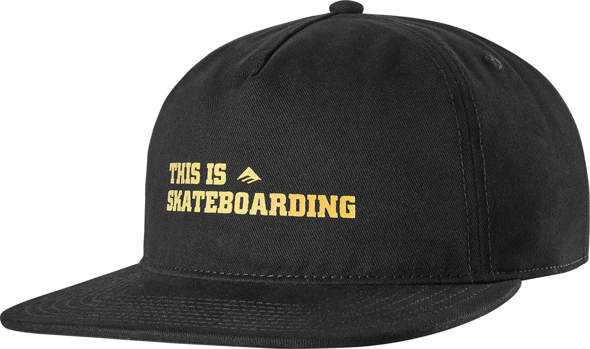 EMERICA THIS IS SKATEBOARDING SNAPBACK BLACK