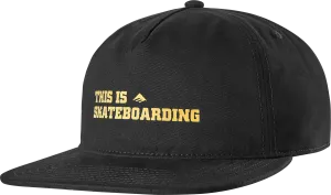 EMERICA THIS IS SKATEBOARDING SNAPBACK BLACK