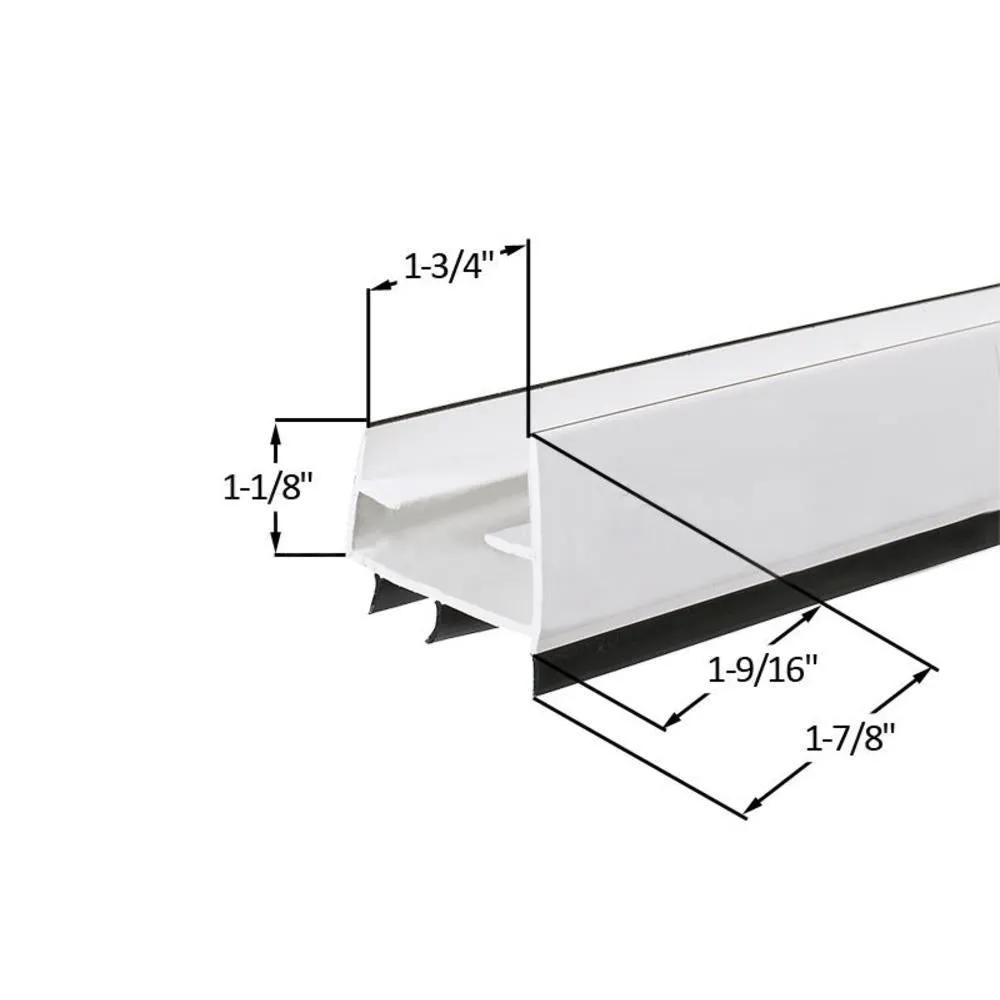 Entry Door Shoe with Rubber Fins for Willmar Doors