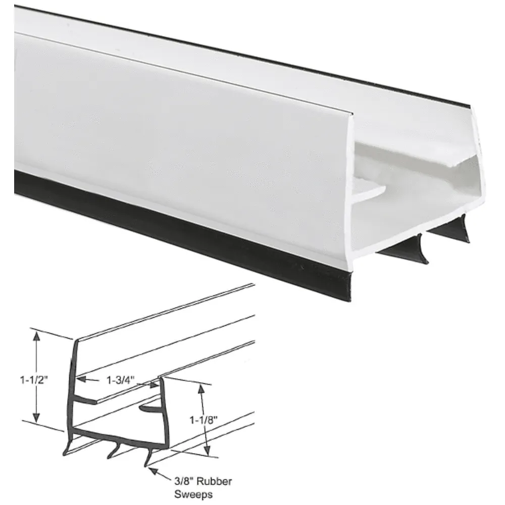 Entry Door Shoe with Rubber Fins for Willmar Doors