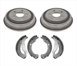 Fits For 05-07 Chevrolet Malibu Rear Brake Drums and Organic Brake Shoes 3pc