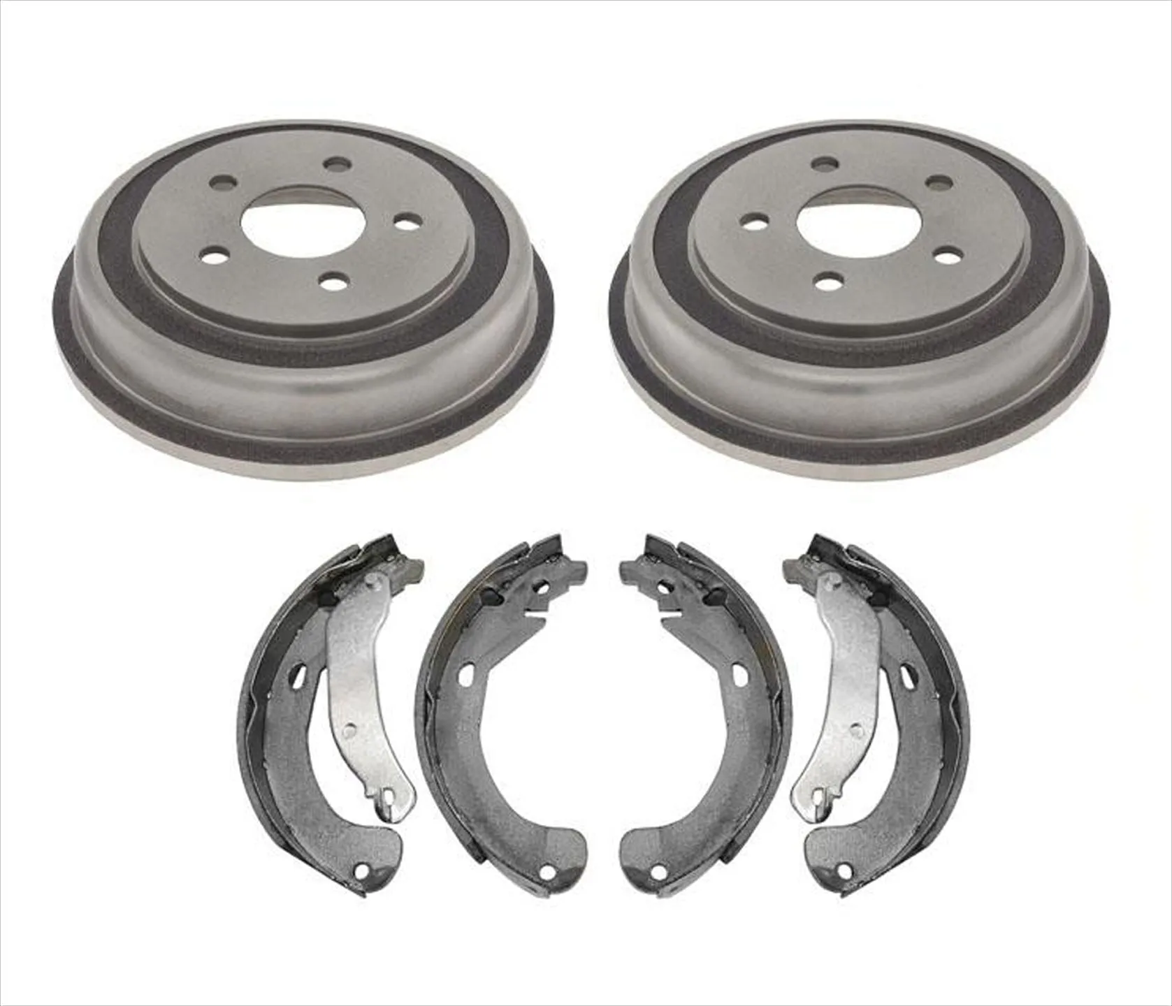 Fits For 05-07 Chevrolet Malibu Rear Brake Drums and Organic Brake Shoes 3pc