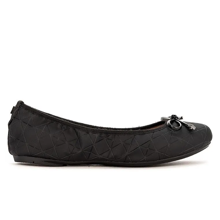 FRANKIE Ballet Flat Shoes - Black Rubber