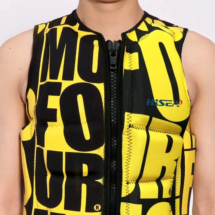 HiSEA L001 Letter Printing Super Elastic Buoyancy Surf Vest Professional Life Jacket, Size: M