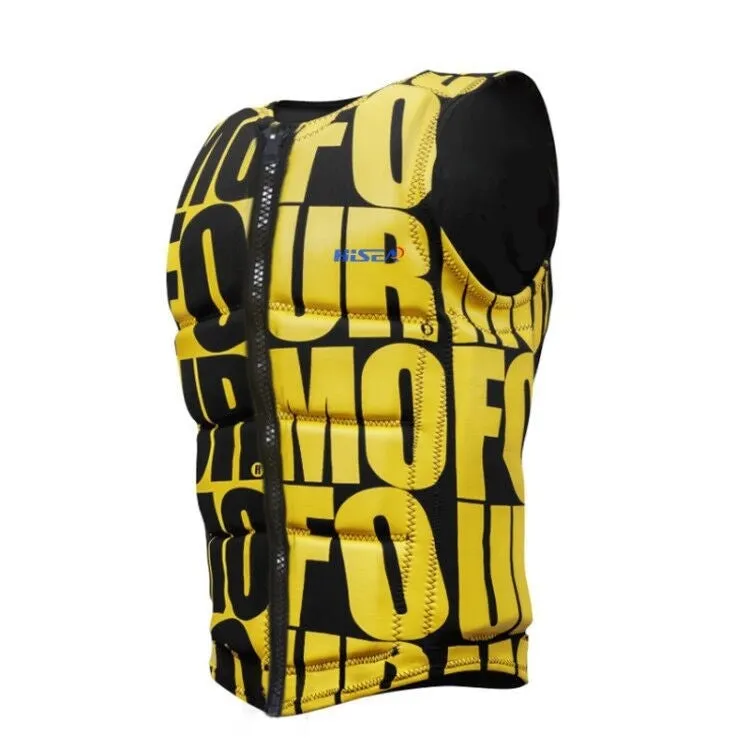 HiSEA L001 Letter Printing Super Elastic Buoyancy Surf Vest Professional Life Jacket, Size: M