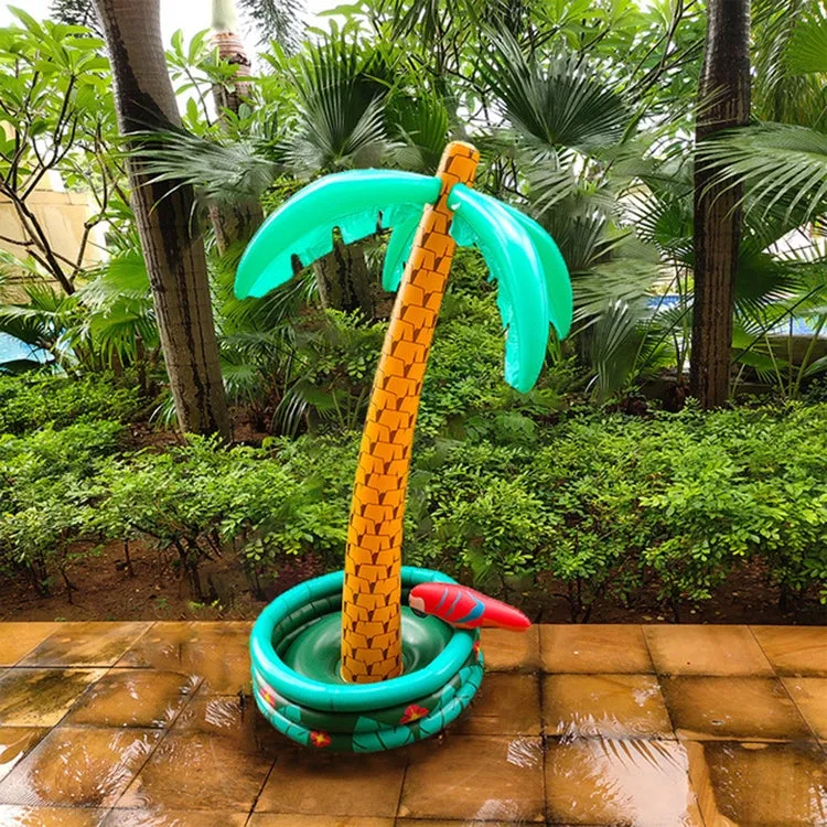 Inflatable Parrot Coconut Tree Shape Beach Water Inflatable Coaster Ice Bucket