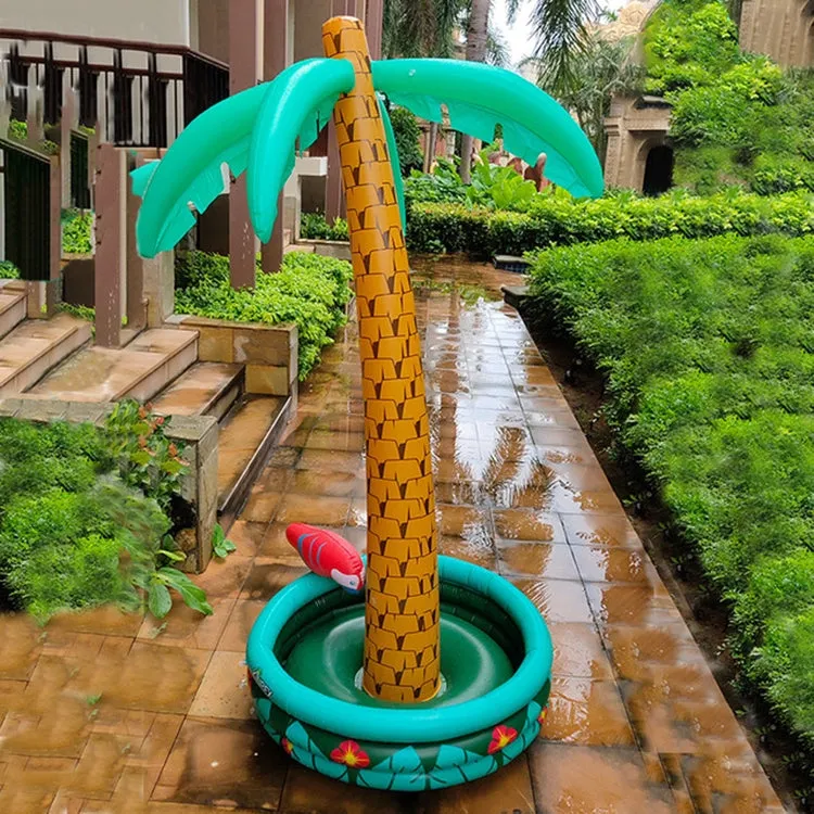 Inflatable Parrot Coconut Tree Shape Beach Water Inflatable Coaster Ice Bucket