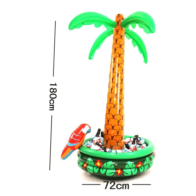 Inflatable Parrot Coconut Tree Shape Beach Water Inflatable Coaster Ice Bucket