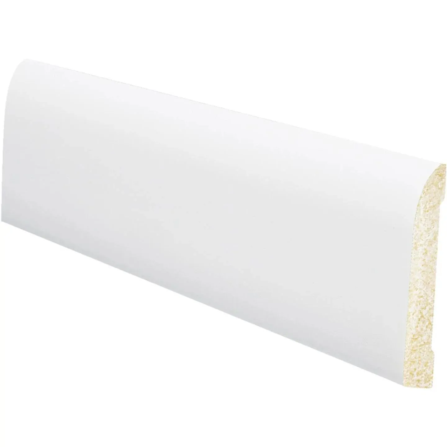 Inteplast Building Products 7/16 In. W. x 3-3/16 In. H. x 8 Ft. L. Crystal White Polystyrene Ranch Base Molding