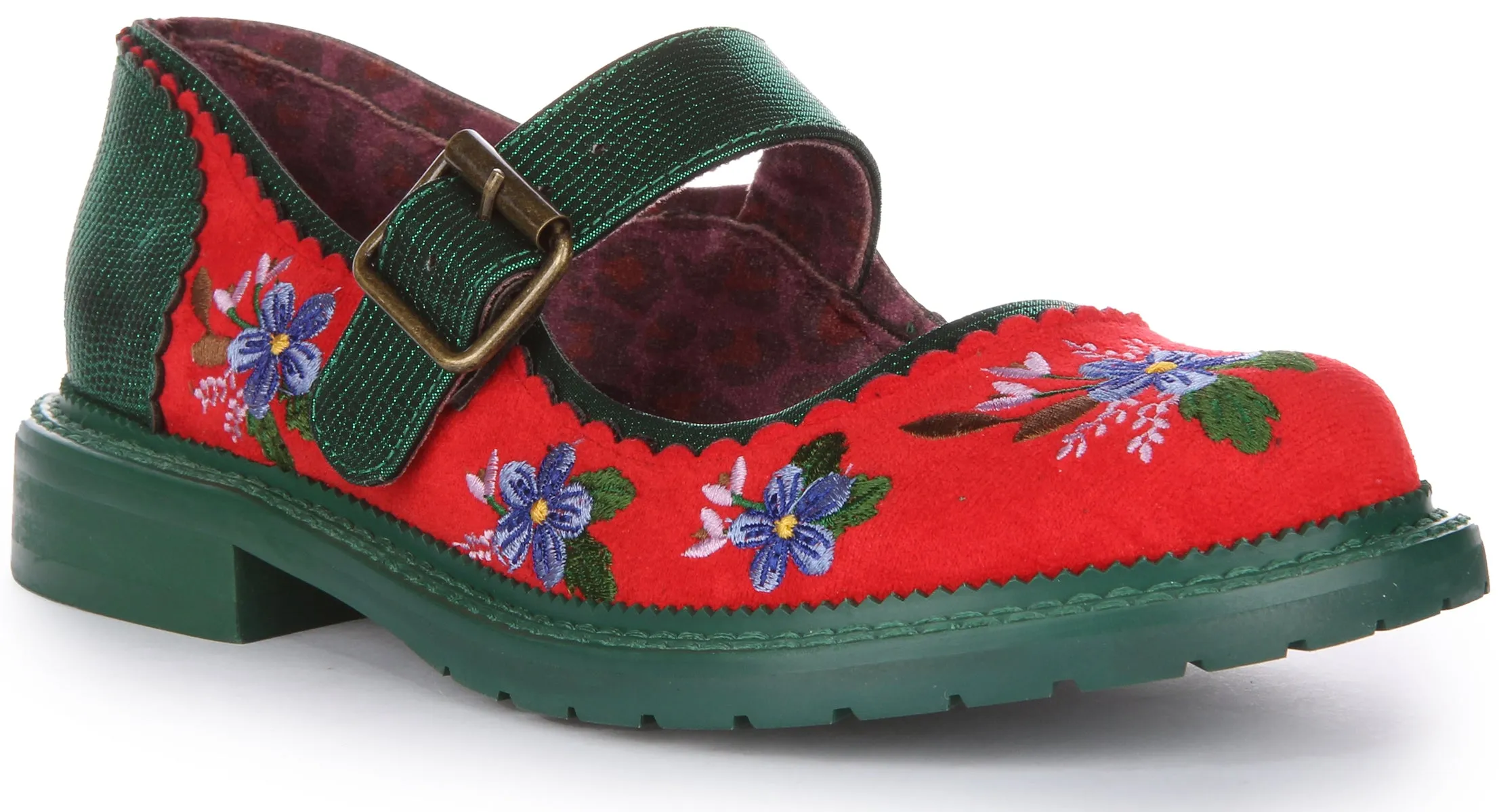 Irregular Choice Hilltop House In Red Floral For Women